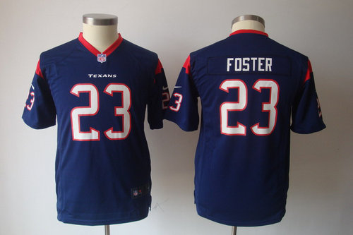 Youth Nike NFL Houston Texans 23 Arian Foster blue jerseys