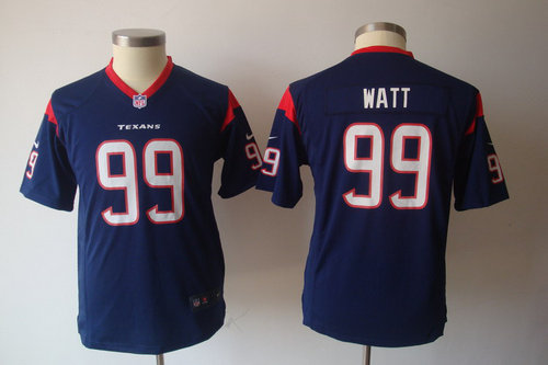 Youth Nike NFL Houston Texans 99 J.J. Watt Blue jerseys