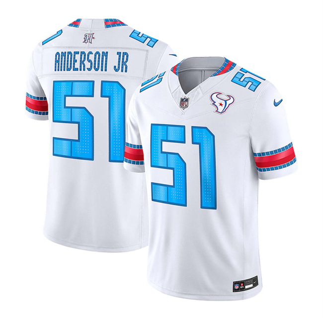 Youth Houston Texans #51 Will Anderson Jr. White 2026 F.U.S.E. 'HOUSTON US' Rivalries Collection Limited Stitched Football Jersey Youth Houston Texans #51 Will Anderson Jr. White 2026 F.U.S.E. 'HOUSTON US' Rivalries Collection Limited Stitched Football Jersey