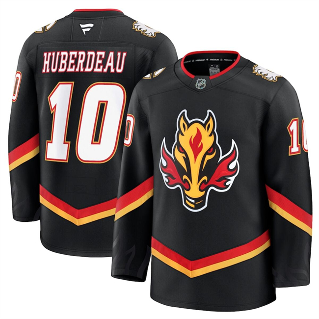 Men's Calgary Flames Active Player Custom Black 2024-25 Alternate Stitched Hockey Jersey Men's Calgary Flames Active Player Custom Black 2024-25 Alternate Stitched Hockey Jersey