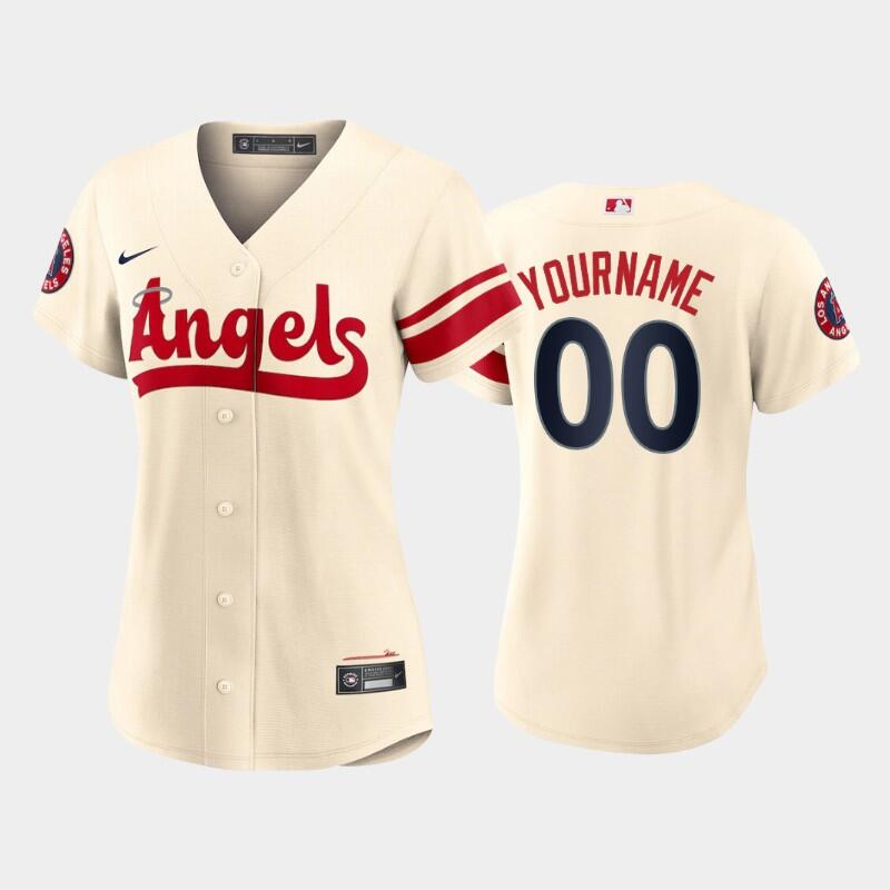 Women's Los Angeles Angels Active Player Custom 2022 Cream City Connect Stitched Baseball Jersey(Run Small) Women's Los Angeles Angels Active Player Custom 2022 Cream City Connect Stitched Baseball Jersey(Run Small)