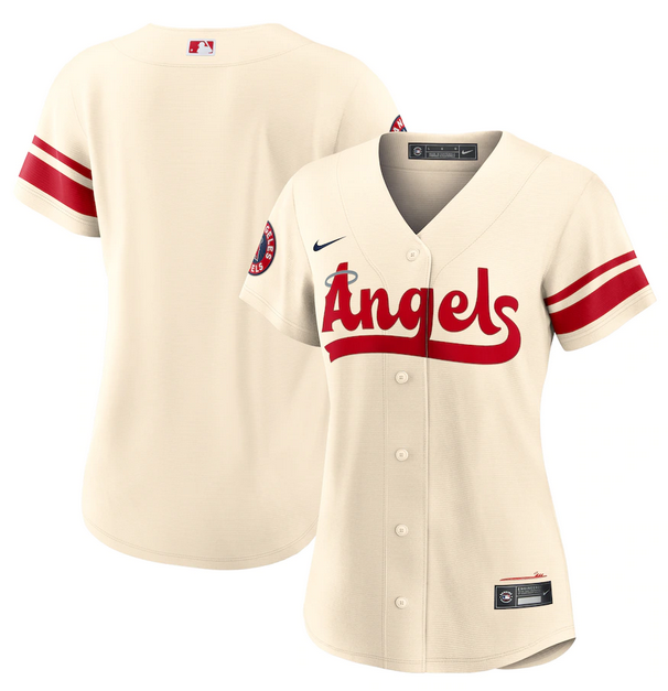 Women's Los Angeles Angels Blank 2022 Cream City Connect Stitched Baseball Jersey(Run Small) Women's Los Angeles Angels Blank 2022 Cream City Connect Stitched Baseball Jersey(Run Small)