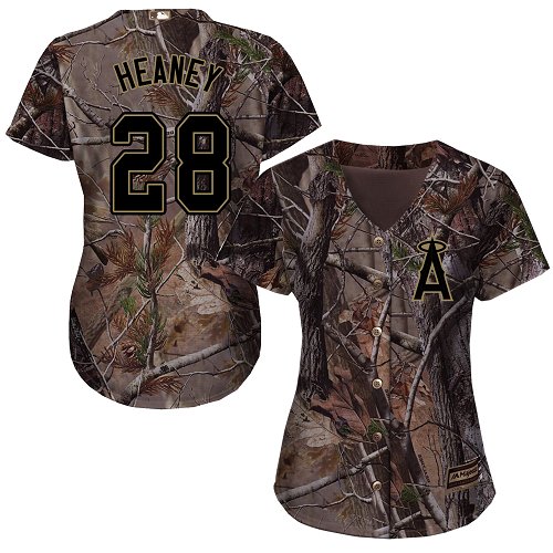 Angels #28 Andrew Heaney Camo Realtree Collection Cool Base Women's Stitched Baseball Jersey Angels #28 Andrew Heaney Camo Realtree Collection Cool Base Women's Stitched Baseball Jersey