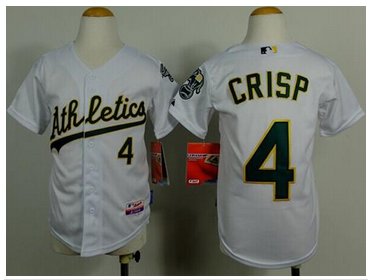 Women's MLB Athletics #4 Coco Crisp White Cool Base Baseball Jersey Women's MLB Athletics #4 Coco Crisp White Cool Base Baseball Jersey