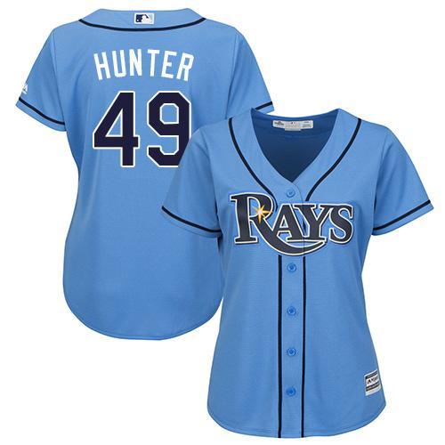 Rays #49 Tommy Hunter Light Blue Alternate Women's Stitched MLB Jersey Rays #49 Tommy Hunter Light Blue Alternate Women's Stitched MLB Jersey