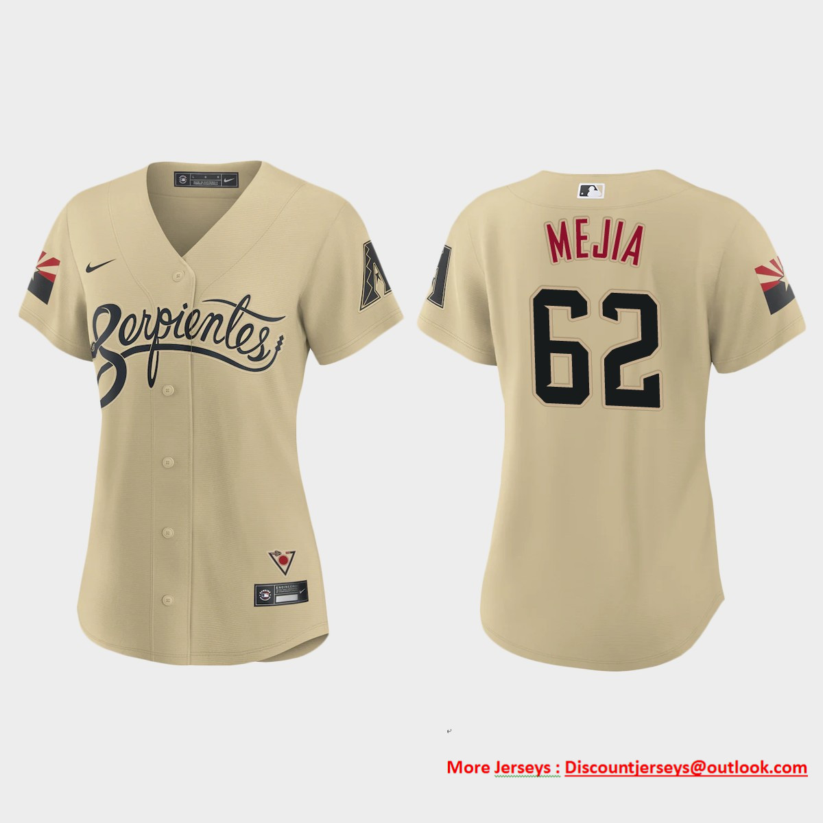 Arizona Diamondbacks #62 Humberto Mejia Women's Nike 2021 City Connect MLB Jersey Gold