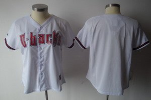 Women Arizona Diamondbacks Blank White Jerseys