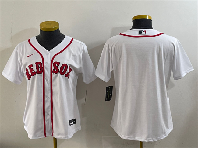 Women's Boston Red Sox Blank White Cool Base Stitched Jersey(Run Small) Women's Boston Red Sox Blank White Cool Base Stitched Jersey(Run Small)