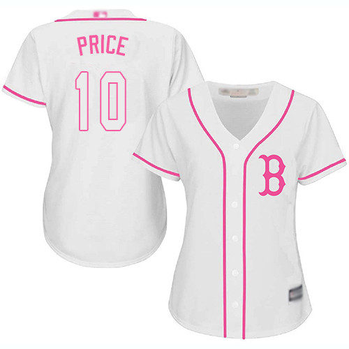 Red Sox #10 David Price White Pink Fashion Women's Stitched Baseball Jersey Red Sox #10 David Price White Pink Fashion Women's Stitched Baseball Jersey