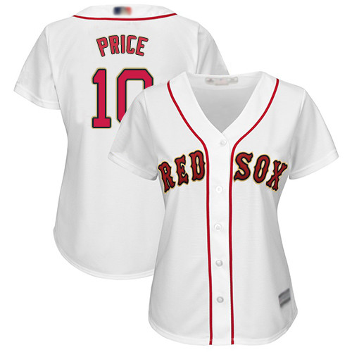 Red Sox #10 David Price White Home Women's Stitched Baseball Jersey Red Sox #10 David Price White Home Women's Stitched Baseball Jersey