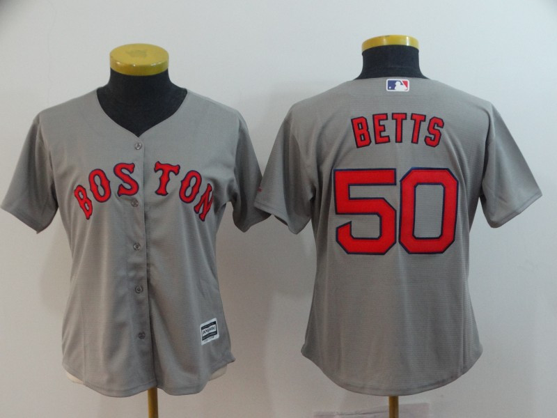 Women Red Sox 50 Mookie Betts Gray Women Cool Base Jersey Women Red Sox 50 Mookie Betts Gray Women Cool Base Jersey