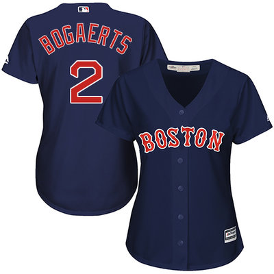 Red Sox #2 Xander Bogaerts Navy Blue Alternate Women's Stitched MLB Jersey Red Sox #2 Xander Bogaerts Navy Blue Alternate Women's Stitched MLB Jersey