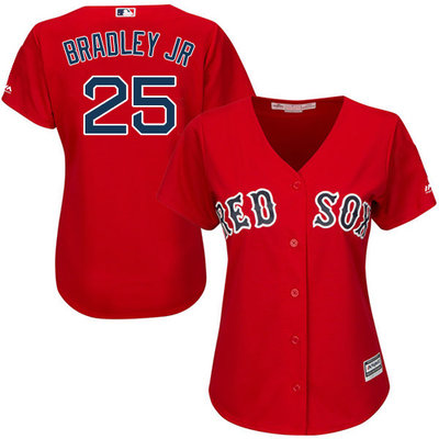 Red Sox #25 Jackie Bradley Jr Red Alternate Women's Stitched MLB Jersey Red Sox #25 Jackie Bradley Jr Red Alternate Women's Stitched MLB Jersey