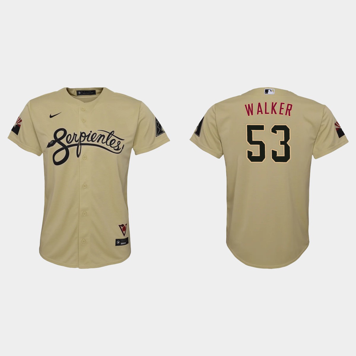 Arizona Diamondbacks #53 Christian Walker Youth Nike 2021 City Connect MLB Jersey Gold Arizona Diamondbacks #53 Christian Walker Youth Nike 2021 City Connect MLB Jersey Gold