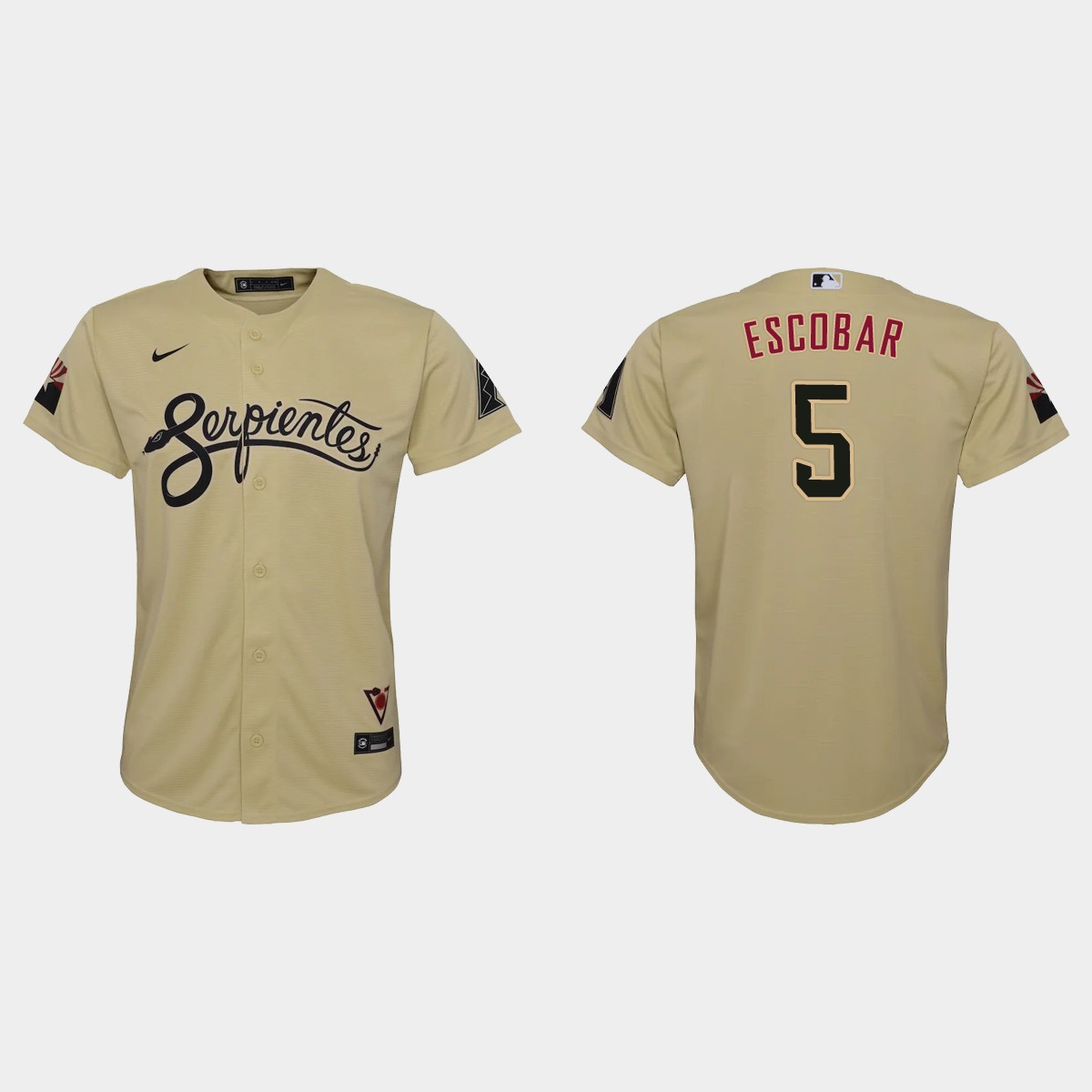Arizona Diamondbacks #5 Eduardo Escobar Youth Nike 2021 City Connect MLB Jersey Gold Arizona Diamondbacks #5 Eduardo Escobar Youth Nike 2021 City Connect MLB Jersey Gold