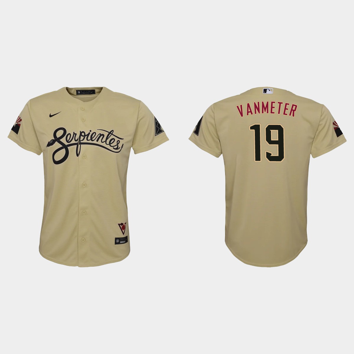 Arizona Diamondbacks #19 Josh Vanmeter Youth Nike 2021 City Connect MLB Jersey Gold Arizona Diamondbacks #19 Josh Vanmeter Youth Nike 2021 City Connect MLB Jersey Gold