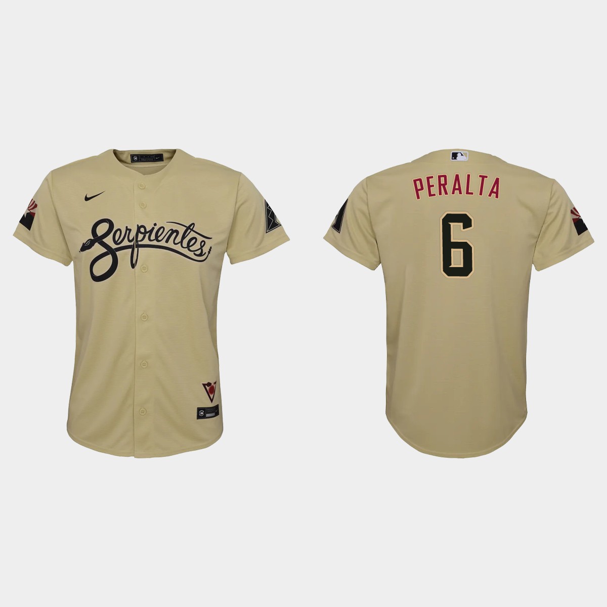Arizona Diamondbacks #6 David Peralta Youth Nike 2021 City Connect MLB Jersey Gold Arizona Diamondbacks #6 David Peralta Youth Nike 2021 City Connect MLB Jersey Gold