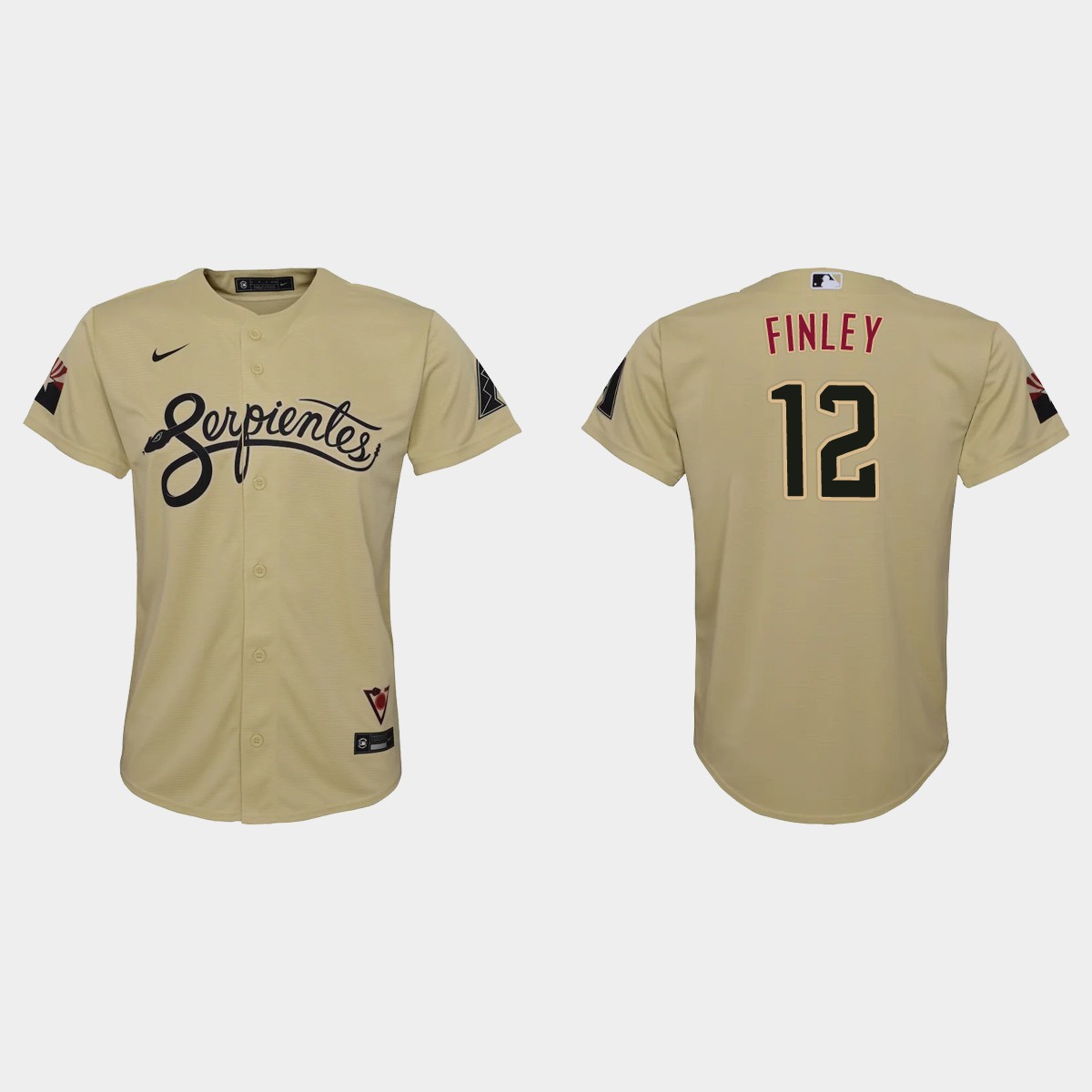 Arizona Diamondbacks #12 Steve Finley Youth Nike 2021 City Connect MLB Jersey Gold Arizona Diamondbacks #12 Steve Finley Youth Nike 2021 City Connect MLB Jersey Gold