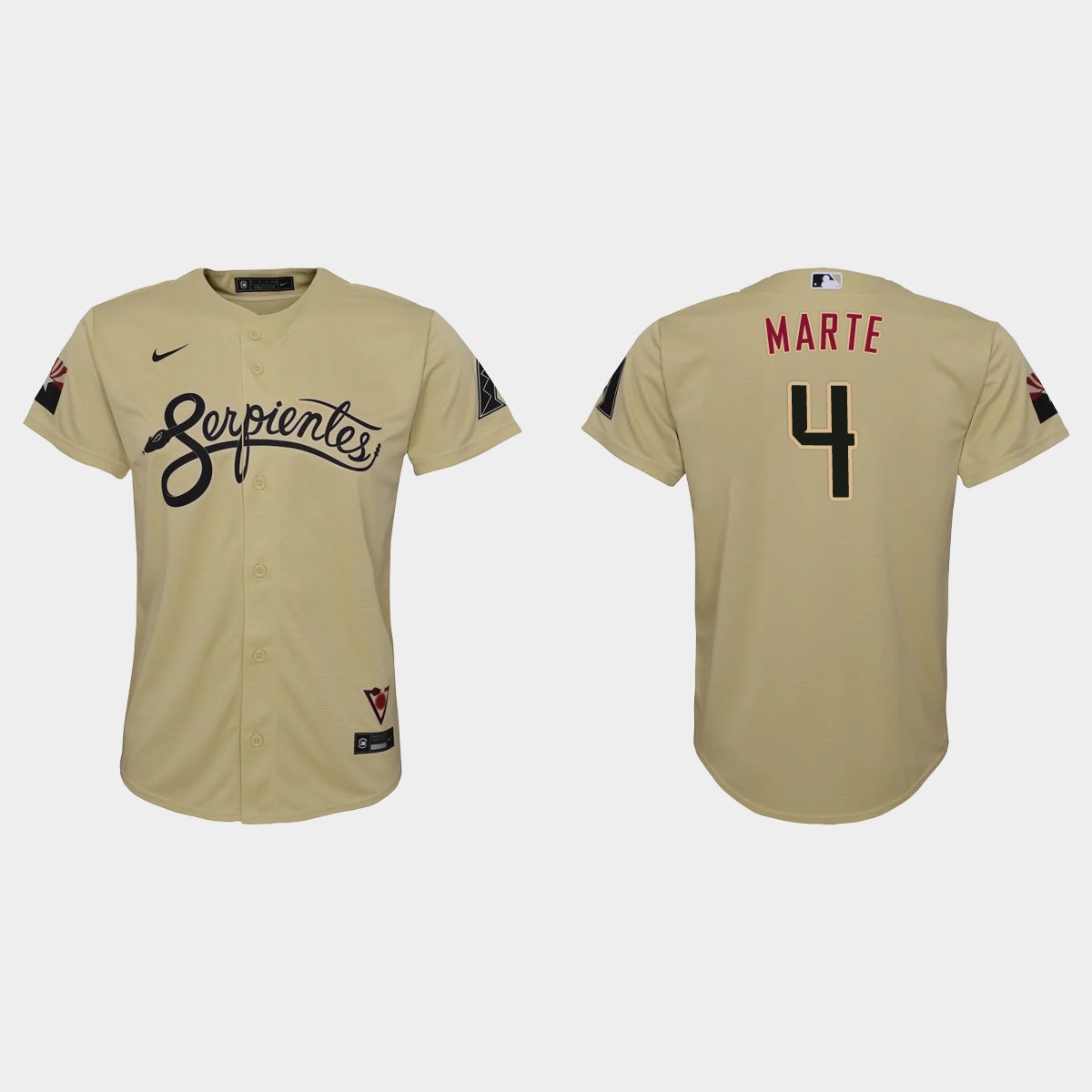 Arizona Diamondbacks #4 Ketel Marte Youth Nike 2021 City Connect MLB Jersey Gold Arizona Diamondbacks #4 Ketel Marte Youth Nike 2021 City Connect MLB Jersey Gold