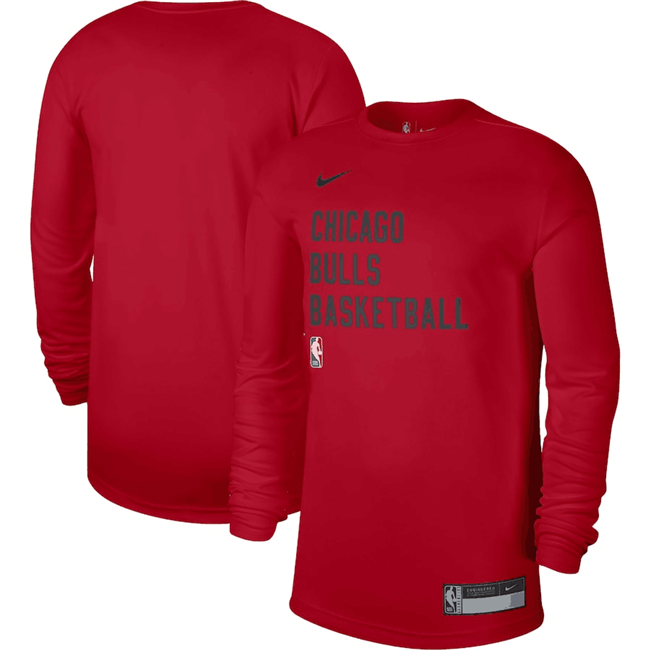 Men's Chicago Bulls Red 2023 24 Legend On-Court Practice Long Sleeve T-Shirt Men's Chicago Bulls Red 2023 24 Legend On-Court Practice Long Sleeve T-Shirt