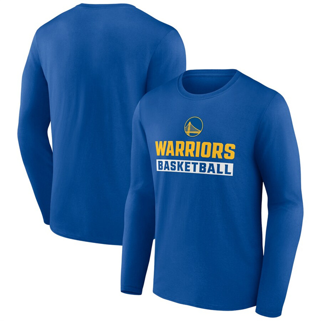 Men's Golden State Warriors Royal Let's Go Long Sleeve T-Shirt Men's Golden State Warriors Royal Let's Go Long Sleeve T-Shirt