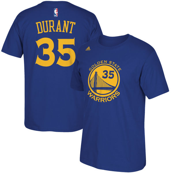 Men's Golden State Warriors Kevin Durant adidas Royal Name & Number T-Shirt Men's Golden State Warriors Kevin Durant adidas Royal Name & Number T-Shirt