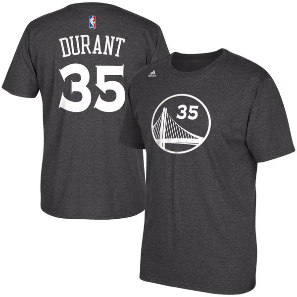 Men's Golden State Warriors Kevin Durant adidas Gray Name & Number T-Shirt Men's Golden State Warriors Kevin Durant adidas Gray Name & Number T-Shirt