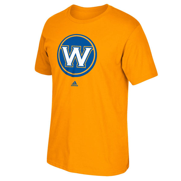 Mens Golden State Warriors adidas Gold Primary Logo T-Shirt Mens Golden State Warriors adidas Gold Primary Logo T-Shirt