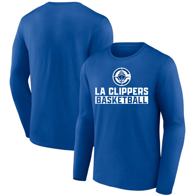 Men's Los Angeles Clippers Royal Let's Go Long Sleeve T-Shirt Men's Los Angeles Clippers Royal Let's Go Long Sleeve T-Shirt