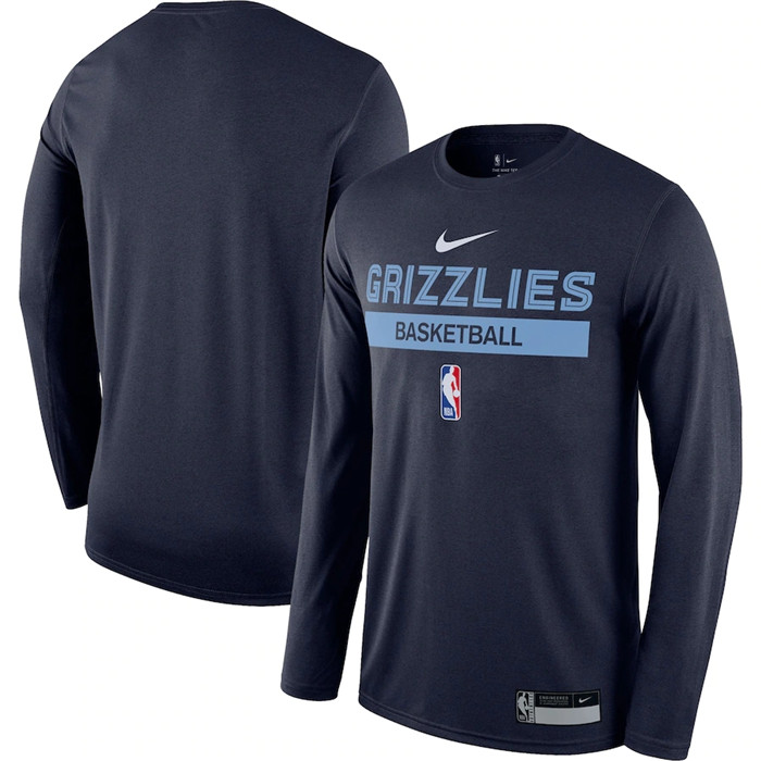 Men's Memphis Grizzlies Navy 2022 23 Legend On-Court Practice Performance Long Sleeve T-Shirt Men's Memphis Grizzlies Navy 2022 23 Legend On-Court Practice Performance Long Sleeve T-Shirt