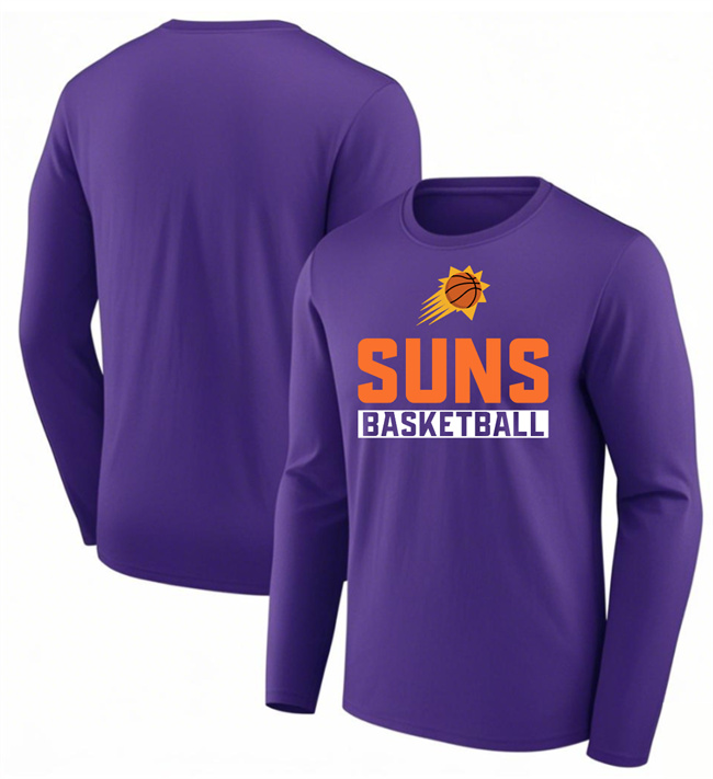 Men's Phoenix Suns Purple Let's Go Long Sleeve T-Shirt Men's Phoenix Suns Purple Let's Go Long Sleeve T-Shirt