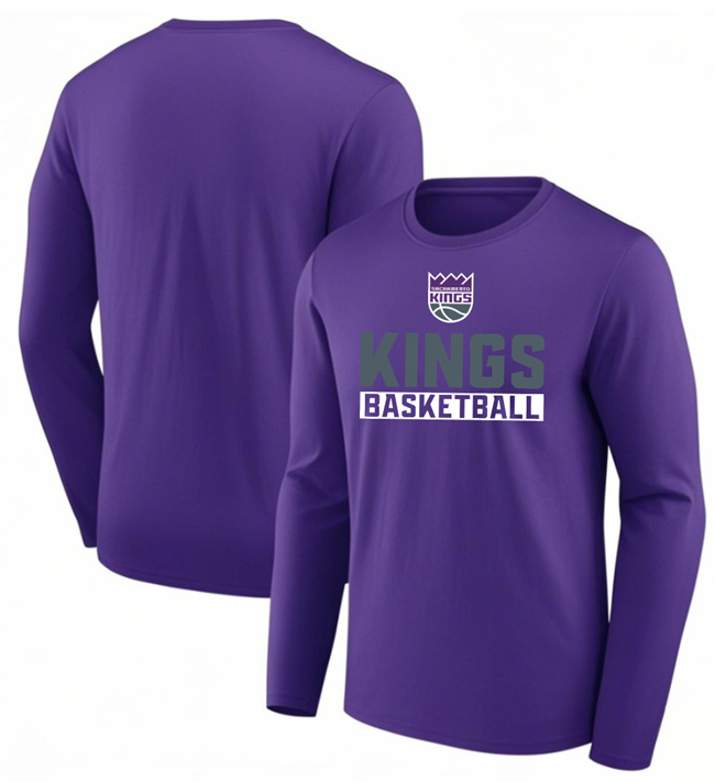 Men's Sacramento Kings Purple Let's Go Long Sleeve T-Shirt Men's Sacramento Kings Purple Let's Go Long Sleeve T-Shirt
