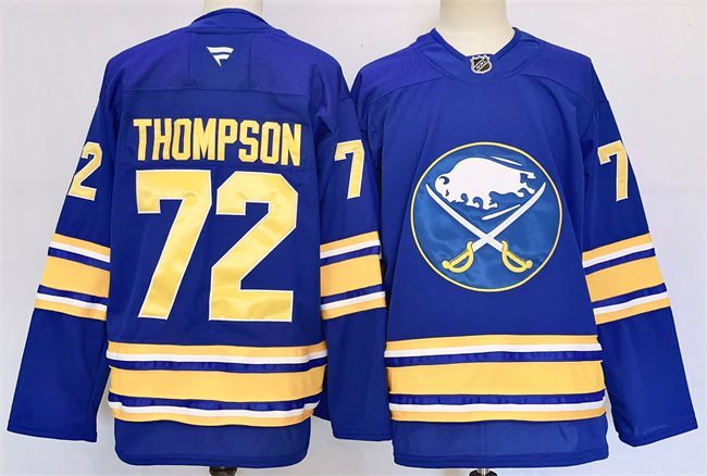 Men's Buffalo Sabres #72 Tage Thompson Blue 2024-25 Stitched Jersey Men's Buffalo Sabres #72 Tage Thompson Blue 2024-25 Stitched Jersey