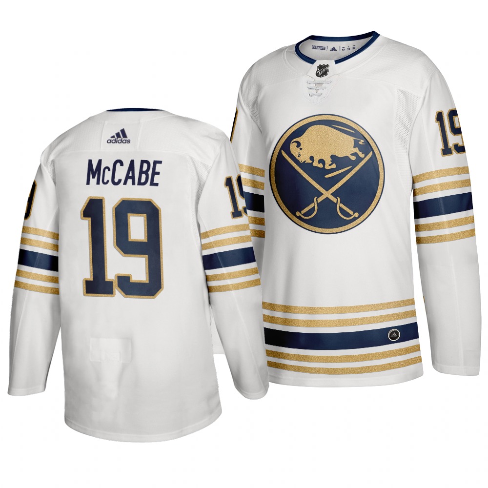 Sabres 19 Jake McCabe White 50th Anniversary Adidas Jersey Sabres 19 Jake McCabe White 50th Anniversary Adidas Jersey