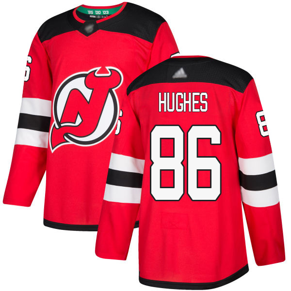 Devils #86 Jack Hughes Red Home Authentic Stitched Hockey Jersey Devils #86 Jack Hughes Red Home Authentic Stitched Hockey Jersey