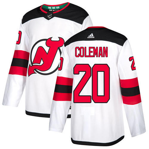 Adidas Devils #20 Blake Coleman White Road Authentic Stitched NHL Jersey Adidas Devils #20 Blake Coleman White Road Authentic Stitched NHL Jersey