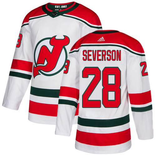 Adidas Devils #28 Damon Severson White Alternate Authentic Stitched NHL Jersey Adidas Devils #28 Damon Severson White Alternate Authentic Stitched NHL Jersey