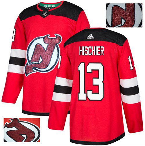 Adidas Devils #13 Nico Hischier Red Home Authentic Fashion Gold Stitched NHL Jersey Adidas Devils #13 Nico Hischier Red Home Authentic Fashion Gold Stitched NHL Jersey