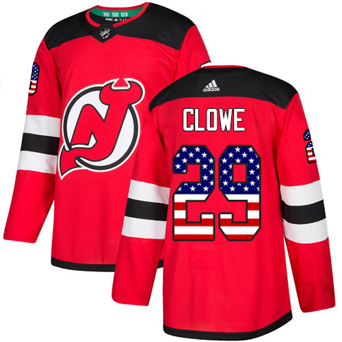 Adidas Devils #29 Ryane Clowe Red Home Authentic USA Flag Stitched NHL Jersey Adidas Devils #29 Ryane Clowe Red Home Authentic USA Flag Stitched NHL Jersey