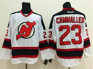 New Jersey Devils #23 Mike Cammalleri White Stitched NHL Jersey