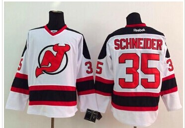 New Jersey Devils #35 Cory Schneider White Stitched NHL Jersey