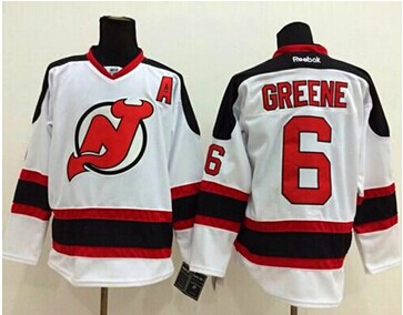 New Jersey Devils #6 Andy Greene White Stitched NHL Jersey