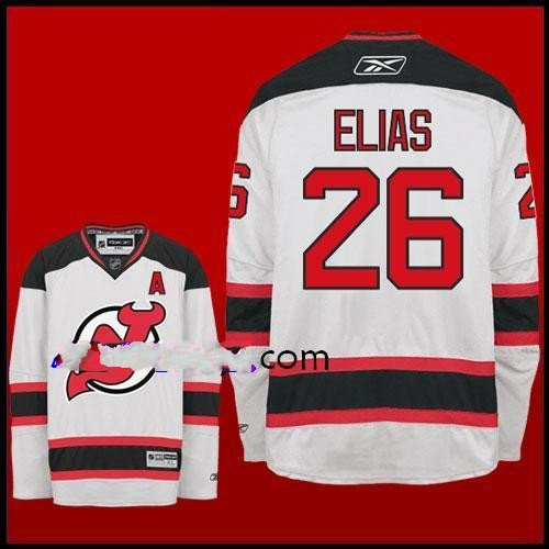 NHL New Jersey Devils #26 Patrik Elias Road White Jersey