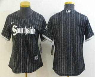 Women's Chicago White Sox Blank Black 2021 City Connect Stitched MLB Cool Base Nike Jersey Women's Chicago White Sox Blank Black 2021 City Connect Stitched MLB Cool Base Nike Jersey