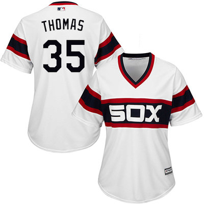 White Sox #35 Frank Thomas White Alternate Home Women's Stitched MLB Jersey White Sox #35 Frank Thomas White Alternate Home Women's Stitched MLB Jersey