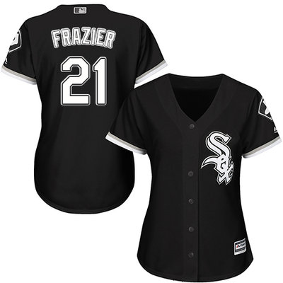 White Sox #21 Todd Frazier Black Alternate Women's Stitched MLB Jersey White Sox #21 Todd Frazier Black Alternate Women's Stitched MLB Jersey
