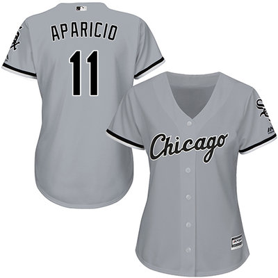 White Sox #11 Luis Aparicio Grey Road Women's Stitched MLB Jersey White Sox #11 Luis Aparicio Grey Road Women's Stitched MLB Jersey