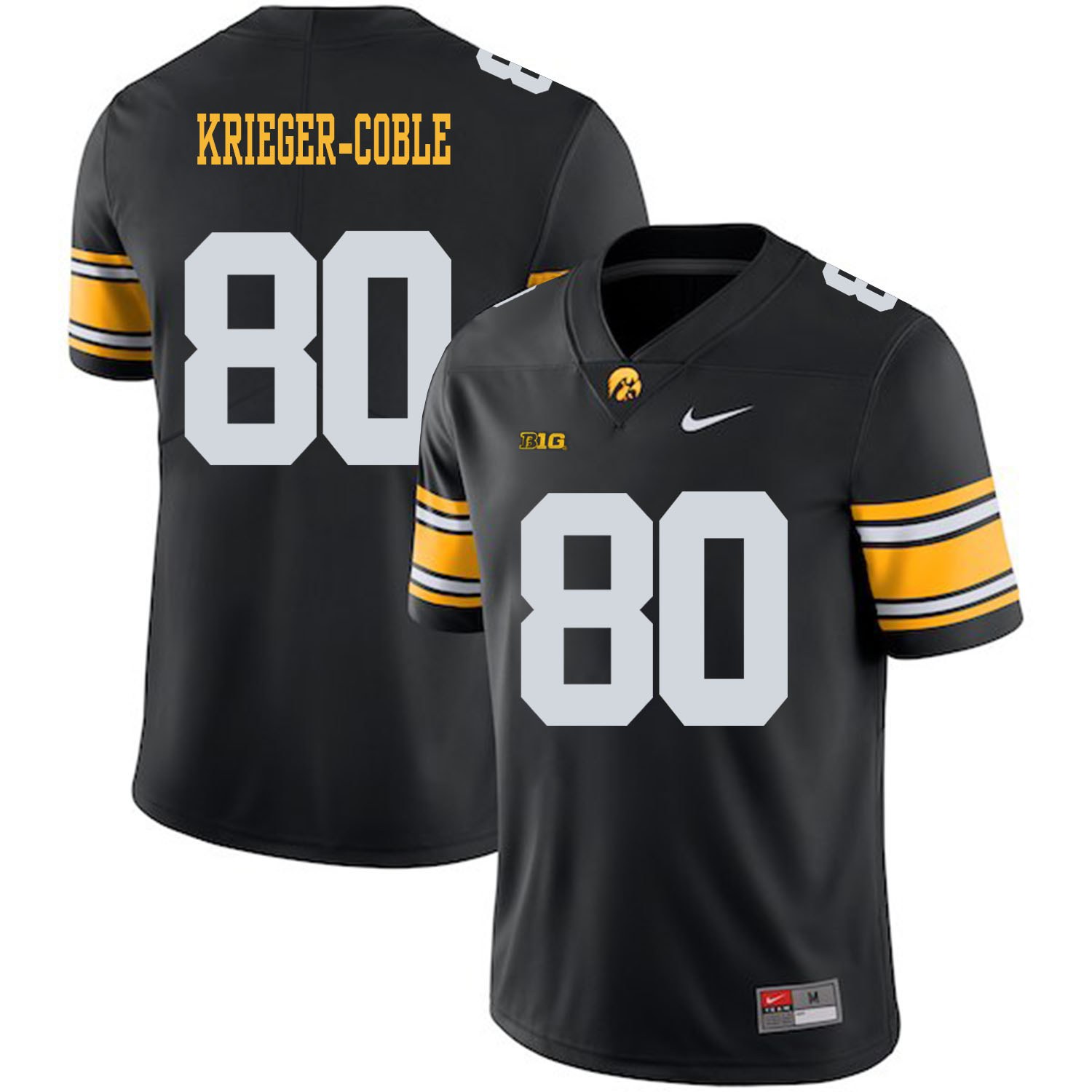 Iowa Hawkeyes 80 Henry Krieger-Coble Black College Football Jersey Iowa Hawkeyes 80 Henry Krieger-Coble Black College Football Jersey