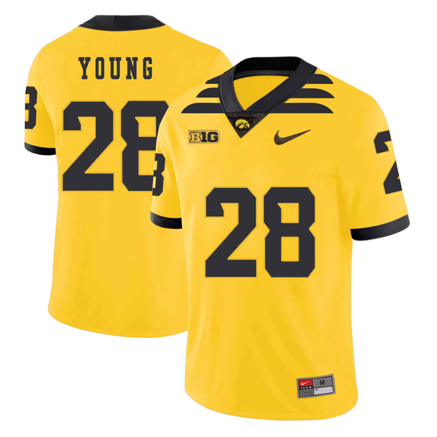 Iowa Hawkeyes 28 Toren Young Yellow College Football Jersey Iowa Hawkeyes 28 Toren Young Yellow College Football Jersey