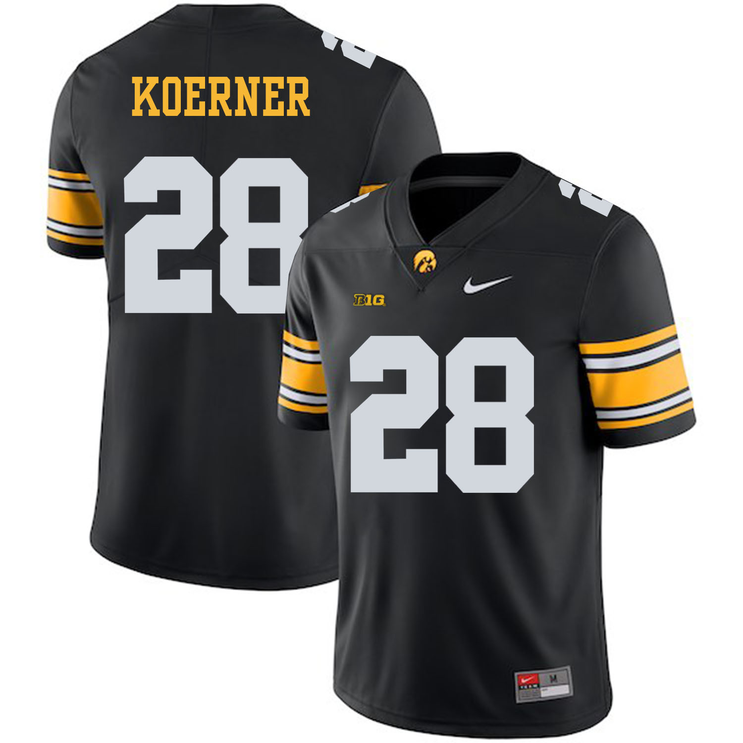 Iowa Hawkeyes 28 Jack Koerner Black College Football Jersey Iowa Hawkeyes 28 Jack Koerner Black College Football Jersey